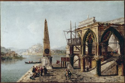 Imaginary View with Obelisk by Michele Marieschi
