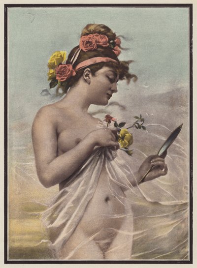 The morning, woman with a mirror by Mieczyslaw Reyzner