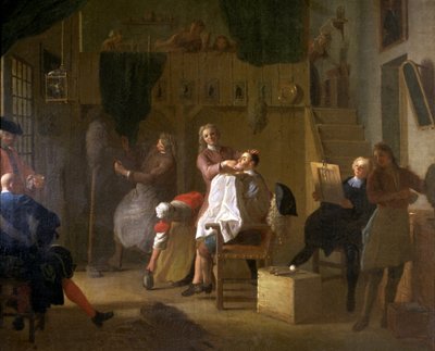 Barbershop by Miguel Angel Houasse