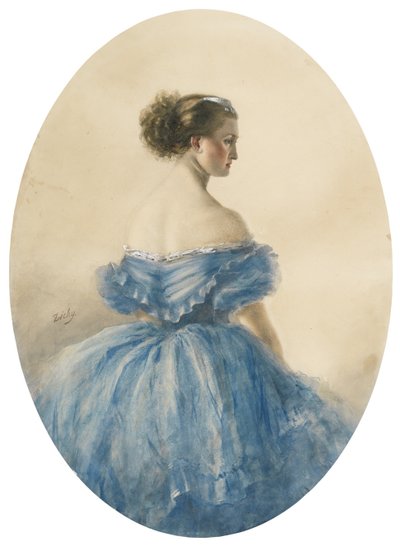 Portrait of Princess Anna zu Sayn-Wittgenstein by Mihaly von Zichy