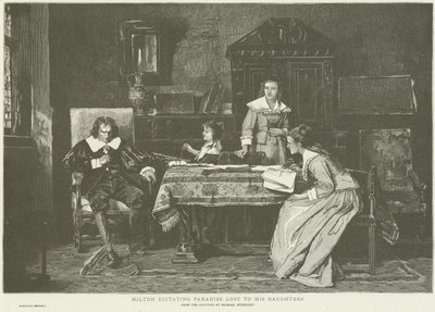 John Milton Dictating Paradise Lost to His Daughters by Mihály Munkácsy