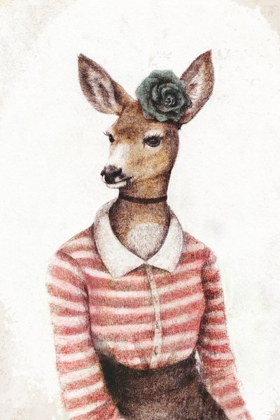 A Deer With A Human Body Shape by Mike Koubou