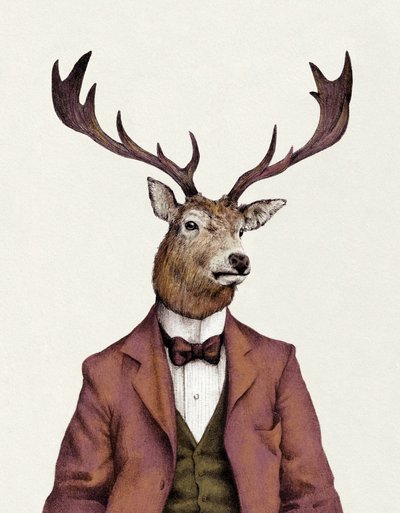 A Deer with Human Attire—Wearing by Mike Koubou