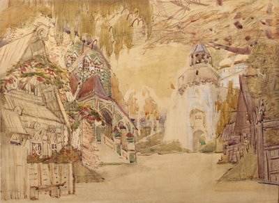 Stage design for the opera The Tsar