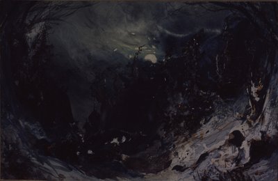 Stage Design for the Opera The Power of the Fiend by A. Serov by Mikhail Ilyich Bocharov