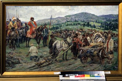 Assistance to the Chief of the Peasant Revolt, Emelian Ivanovitch Pougatchev by Mikhail Ivanovich Avilov