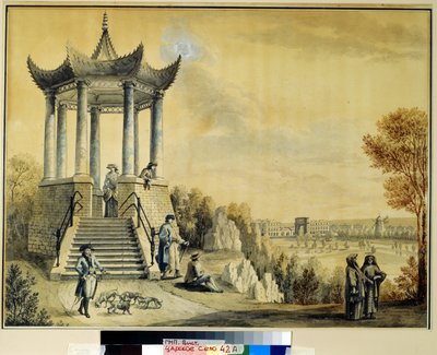The Grand Caprice Pavilion in the Catherine Park in Tsarkoye Selo by Mikhail Matveevich Ivanov