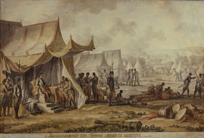 Peter I at the Pruth River by Mikhail Matveevich Ivanov