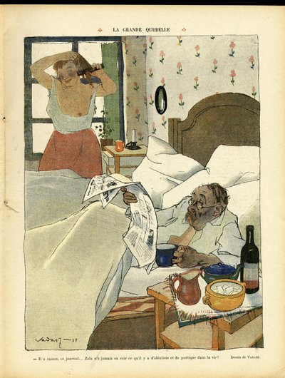 Illustration by Miklos Vadasz (1884-1927) in Le Lire by Miklós Vadász