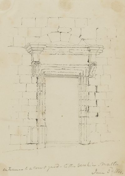 Malta, Entrance to a Courtyard at Citta Vecchia by Miner Kilbourne Kellogg