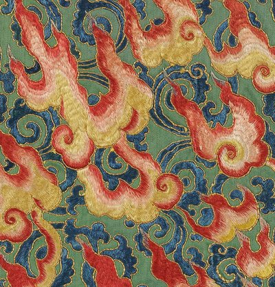 Detail of Imperial Embroidered Silk Thangka by Ming Dynasty Chinese School