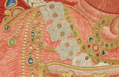 Detail of Imperial Embroidered Silk Thangka by Ming Dynasty Chinese School