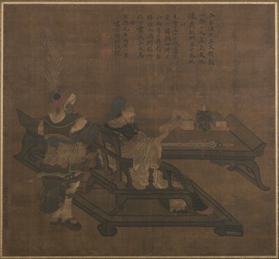 Guan Yu and Zhou Cang by Ming Dynasty Chinese School