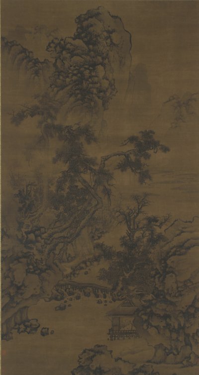 Listening to the Pines in a Riverside Pavilion by Ming Dynasty Chinese School