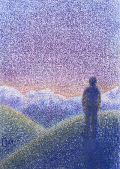 Twilight Mountain Solitude by Mirjam Schrei