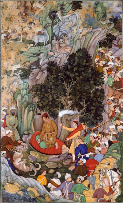 Akbar Ordering the Slaughter to Cease in 1578 by Miskin Miskin