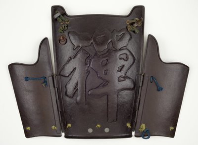 Breastplate and Two Sideplates of a Hinged Five-Section Yukinoshita-do Style Armour, with Embossed Design of the Character for 