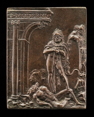 Hercules Triumphant over Antaeus by Moderno