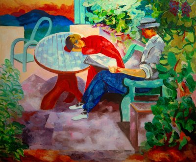 Siesta in Saint-Tropez (Kisling with Renée) by Moise Kisling