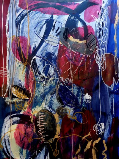 Colorful Abstract Expression by Monika Riethmueller