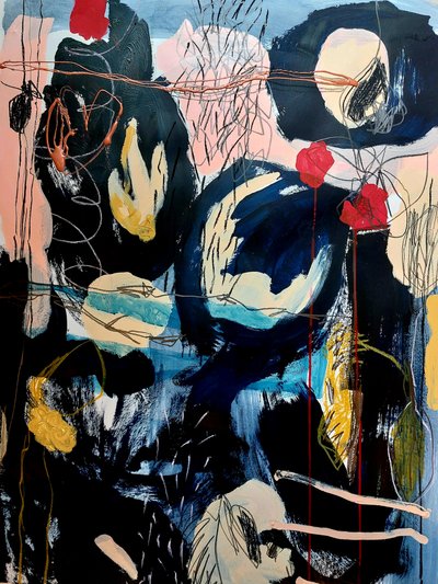 Dark Abstract Flow by Monika Riethmueller
