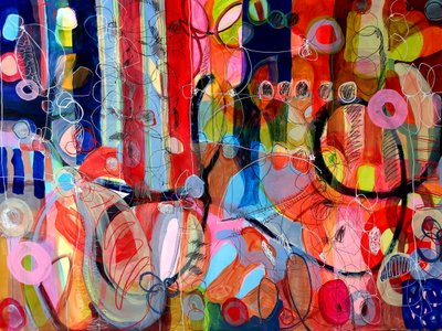 Vibrant Abstract Expression by Monika Riethmueller