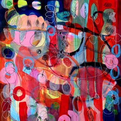 Vibrant Organic Abstract by Monika Riethmueller