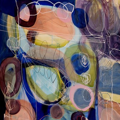Vibrant Organic Abstract Shapes by Monika Riethmueller