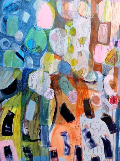 Vibrant Organic Shapes by Monika Riethmueller