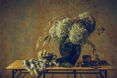 Moody Rustic Still Life by Monique van Velzen