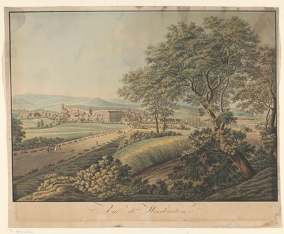View of Wiesbaden by Monogrammist DS (graveur)