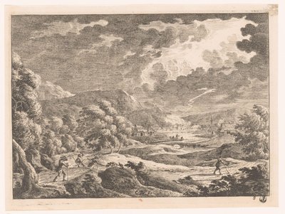 Landscape with Thunderstorm by Monogrammist MEG
