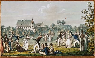 A Ball Game in Atzenbrugg by Moritz Ludwig von Schwind