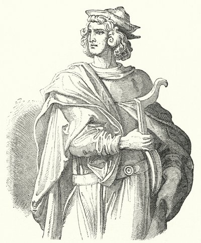 Walther von der Vogelweide, Middle High German lyric poet by Moritz Ludwig von Schwind