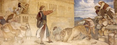 He Treated the Lions as though he was joking, c.1854-55 by Moritz Ludwig von Schwind