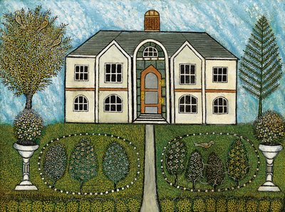 Home with Water Fountains by Morris Hirshfield