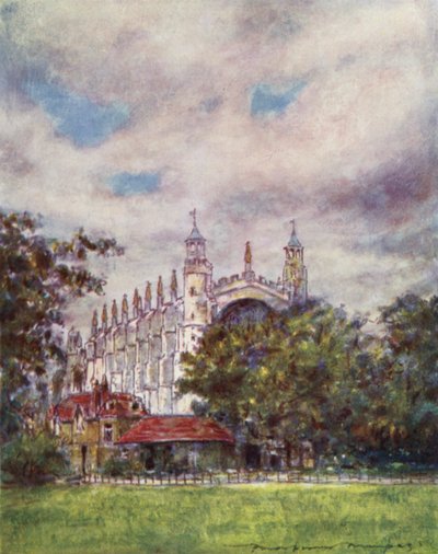 Eton Chapel, from the Fields by Mortimer Ludington Menpes