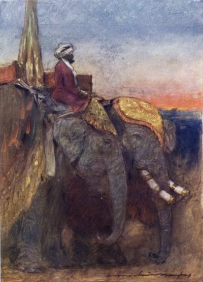 Jaipur Elephants by Mortimer Ludington Menpes