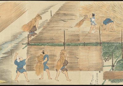 Illustrations of Uji Tea Production by Motonari Sait?