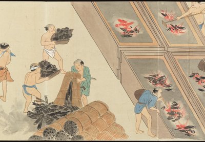 Illustrations of Uji Tea Production by Motonari Sait?
