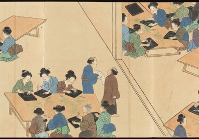 Illustrations of Uji Tea Production by Motonari Sait?