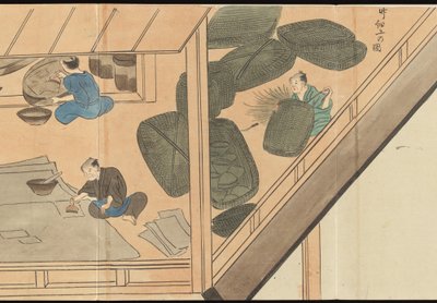 Illustrations of Uji Tea Production by Motonari Sait?
