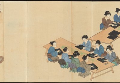 Illustrations of Uji Tea Production by Motonari Sait?