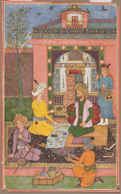 A Feast in a Pavilion Setting, c. 1620 by Muhammad Ali