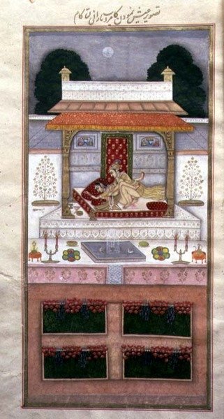 Kamrup and Kamalta on their Wedding Night, from Dastur-i Himmat (c.1755) by Muhammad Murad