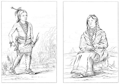 Native Americans, North Western Frontier, 1841 by Myers and Co
