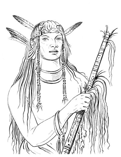 Portrait of Mouse Coloured Feather, Native American Man by Myers and Co
