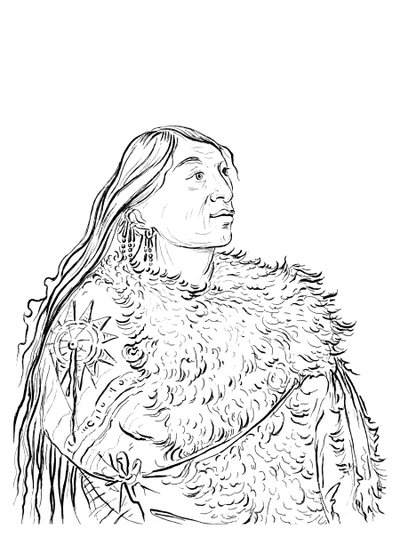 Portrait of a Native American Man, 1841 by Myers and Co
