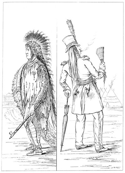 Wi-Jun-Jon in Native Costume and in Regimental Uniform by Myers and Co