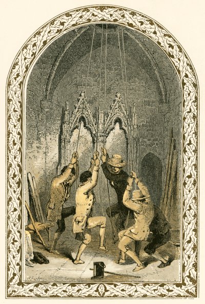 Bell Ringing at Christmas by Myles Birket Foster